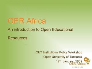 OER Africa An introduction to Open Educational Resources