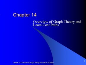 Chapter 14 Overview of Graph Theory and LeastCost