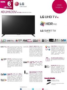 UHD 4 K HDR Pro 40 UH 630
