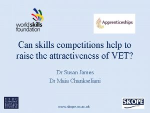 Can skills competitions help to raise the attractiveness