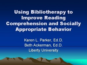 Using Bibliotherapy to Improve Reading Comprehension and Socially