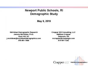Newport Public Schools RI Demographic Study May 9