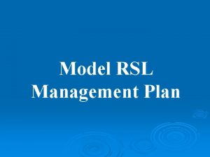 Model RSL Management Plan Overseas Windows 2 For