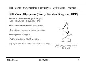 kili Karar Diyagramlar Yardmyla Lojik Devre Tasarm kili