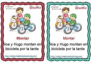 Montar Noa y Hugo montan en bicicleta por