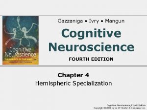 Gazzaniga Ivry Mangun Cognitive Neuroscience FOURTH EDITION Chapter