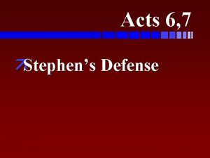 Acts 6 7 Stephens Defense Acts 6 7
