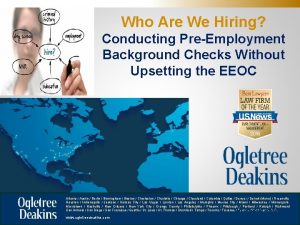 Who Are We Hiring Conducting PreEmployment Background Checks