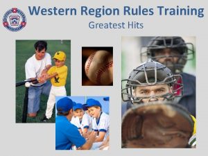 Western Region Rules Training Greatest Hits Regular Season