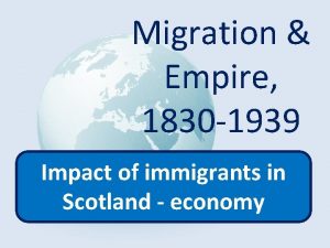 Migration Empire 1830 1939 Impact of immigrants in