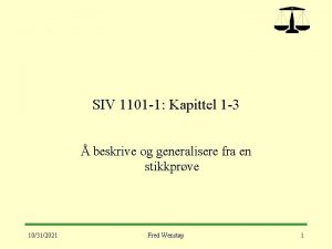 SIV 1101 1 Kapittel 1 3 beskrive og