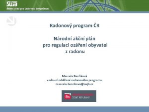 Radonov program R Nrodn akn pln pro regulaci