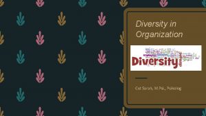 Diversity in Organization Cut Sarah M Psi Psikolog