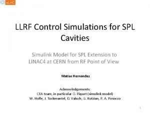 LLRF Control Simulations for SPL Cavities Simulink Model