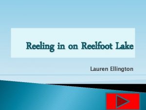 Reeling in on Reelfoot Lake Lauren Ellington Content