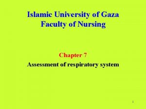 Islamic University of Gaza Faculty of Nursing Chapter