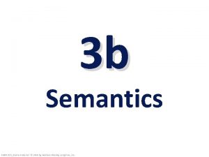 3 b Semantics CMSC 331 Some material 1998