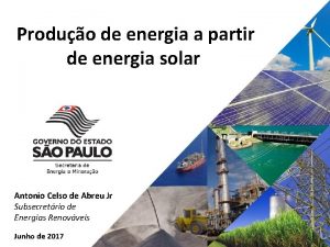 Produo de energia a partir de energia solar