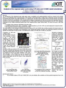 Karlsruhe Institute of Technology Analysis of the regional Karlsruhe Institute of Technology Analysis of the regional