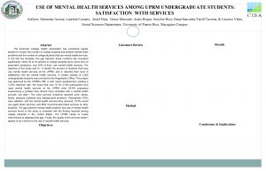 USE OF MENTAL HEALTH SERVICES AMONG UPRM UNDERGRADUATE