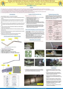 Design and fabrication of Vacuum Jacketed Transfer Line