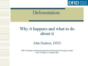 Deforestation Why it happens and what to do