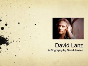 David Lanz A Biography by David Jensen Quick