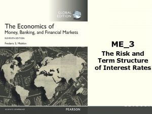 ME3 The Risk and Term Structure of Interest
