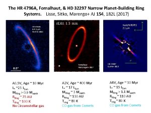 The HR 4796 A Fomalhaut HD 32297 Narrow