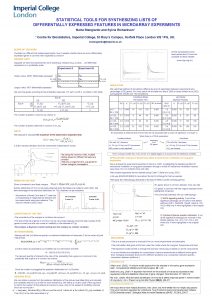 STATISTICAL TOOLS FOR SYNTHESIZING LISTS OF DIFFERENTIALLY EXPRESSED