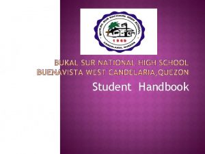 Student Handbook A Pangalan Tirahan Numerong maaaring Tawagan