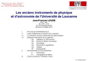 Les anciens instruments de physique et dastronomie de