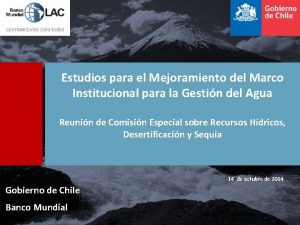 Estudios para el Mejoramiento del Marco Institucional para