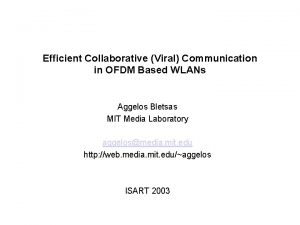 Efficient Collaborative Viral Communication in OFDM Based WLANs