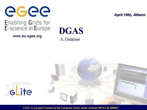April 19 th Athens www euegee org DGAS