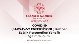 COVID19 SARSCo V 2 ENFEKSYONU Rehberi Salk Personeline