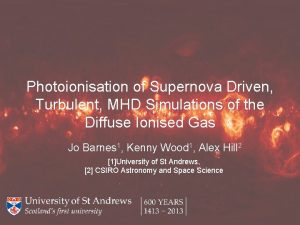 Photoionisation of Supernova Driven Turbulent MHD Simulations of