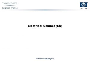 TJ 8300 TJ 8500 Engineer Training Electrical Cabinet
