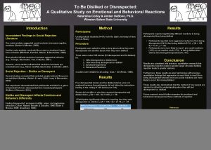 To Be Disliked or Disrespected A Qualitative Study