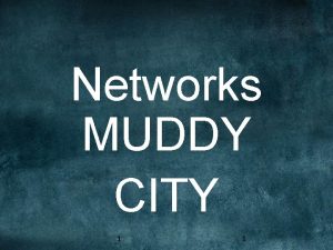 Networks MUDDY CITY 1 1 MUDDY CITY NETWORKS