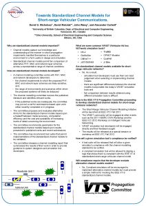 Towards Standardized Channel Models for Shortrange Vehicular Communications