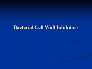 Bacterial Cell Wall Inhibitors lactam antibiotics n Contain