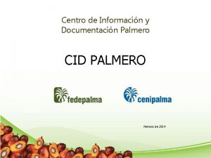 Centro de Informacin y Documentacin Palmero CID PALMERO