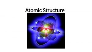 Atomic Structure Matter is anything that occupies space