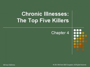 Chronic Illnesses The Top Five Killers Chapter 4