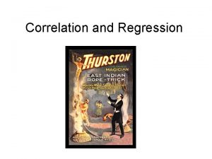 Correlation and Regression Spearmans rank correlation An alternative