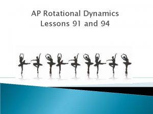 AP Rotational Dynamics Lessons 91 and 94 Rotational