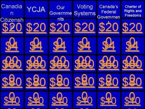 Canadia n Citizensh ip YCJA Voting Canadas Our