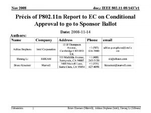 Nov 2008 doc IEEE 802 11 081437 r