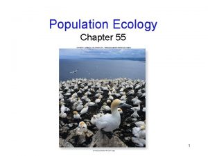 Population Ecology Chapter 55 1 Environmental Challenge Ecology